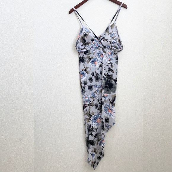 Rhapsodielle Asymmetrical Floral Surplice Dress M - Picture 9 of 14